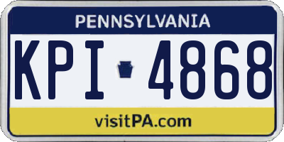 PA license plate KPI4868