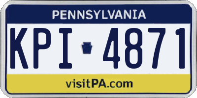 PA license plate KPI4871