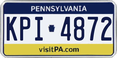PA license plate KPI4872