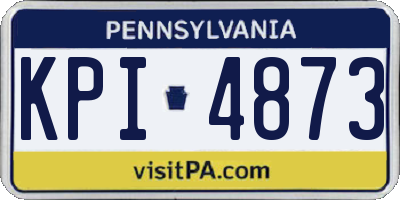 PA license plate KPI4873