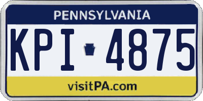 PA license plate KPI4875