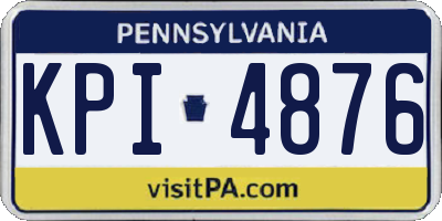 PA license plate KPI4876