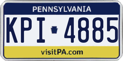 PA license plate KPI4885