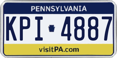 PA license plate KPI4887