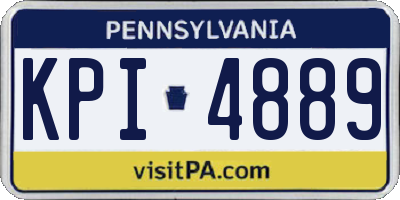 PA license plate KPI4889
