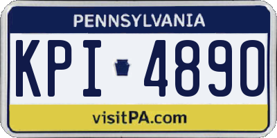 PA license plate KPI4890