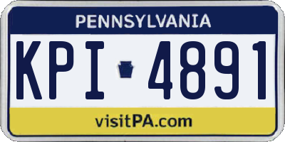PA license plate KPI4891