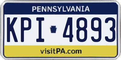 PA license plate KPI4893