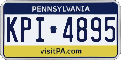 PA license plate KPI4895