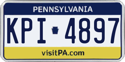 PA license plate KPI4897
