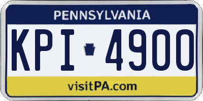 PA license plate KPI4900