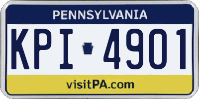 PA license plate KPI4901