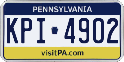 PA license plate KPI4902