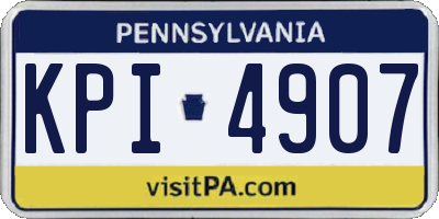 PA license plate KPI4907