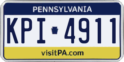 PA license plate KPI4911