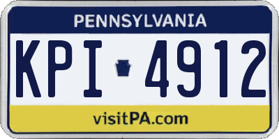 PA license plate KPI4912