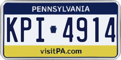 PA license plate KPI4914