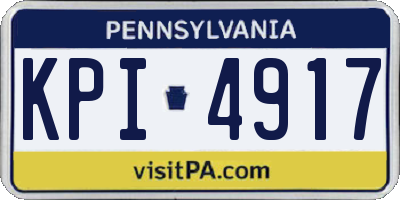 PA license plate KPI4917
