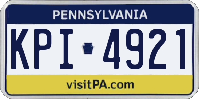 PA license plate KPI4921