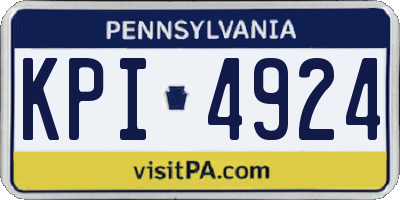 PA license plate KPI4924