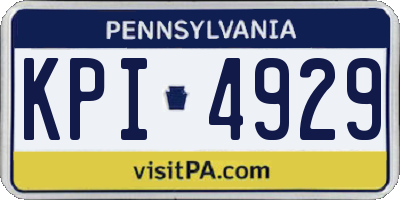 PA license plate KPI4929
