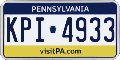 PA license plate KPI4933