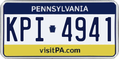 PA license plate KPI4941