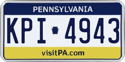 PA license plate KPI4943