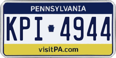 PA license plate KPI4944