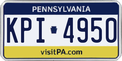 PA license plate KPI4950