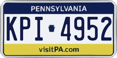 PA license plate KPI4952