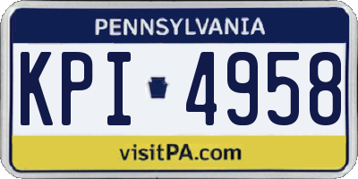 PA license plate KPI4958
