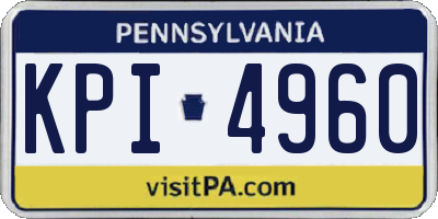 PA license plate KPI4960