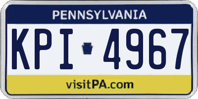 PA license plate KPI4967