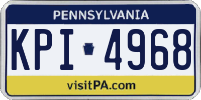 PA license plate KPI4968
