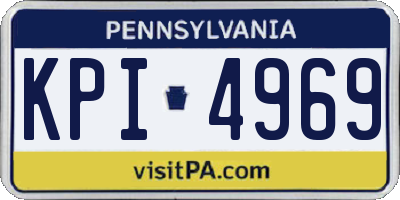 PA license plate KPI4969