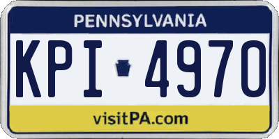 PA license plate KPI4970