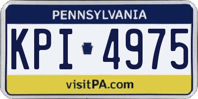 PA license plate KPI4975