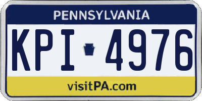PA license plate KPI4976
