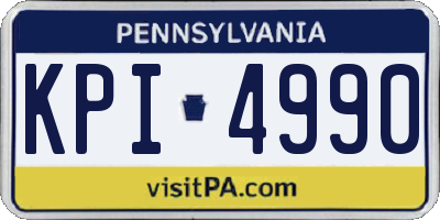 PA license plate KPI4990
