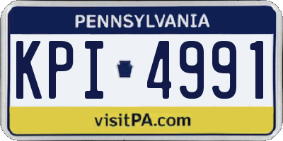 PA license plate KPI4991