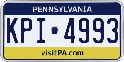 PA license plate KPI4993