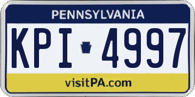 PA license plate KPI4997
