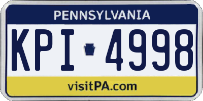 PA license plate KPI4998