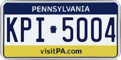 PA license plate KPI5004