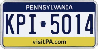PA license plate KPI5014