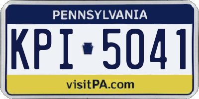 PA license plate KPI5041