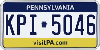 PA license plate KPI5046