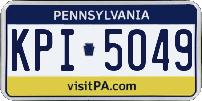 PA license plate KPI5049