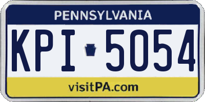 PA license plate KPI5054